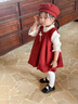 班喜迪女童連衣裙秋冬裝新款洋氣兒童公主裙女寶寶周歲禮服加絨裙子冬季 紅色 加絨 90 曬單實(shí)拍圖