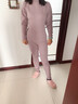 貓人（MiiOW）保暖內衣女款加絨加厚半高領(lǐng)發(fā)熱中老年秋衣秋褲套裝女士棉毛套裝 【特厚 嬰兒絨 純棉透氣表層】柔霧紫 L 【建議重100-120斤】 曬單實(shí)拍圖