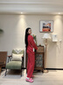 有棵樹(shù)本命年馬年紅色女士睡衣女半邊絨抗靜電秋冬季2025新款家居服套裝 曬單實(shí)拍圖