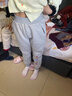 真維斯女童褲子春秋裝2025新款中大童秋冬季加絨衛褲女孩兒童休閑長(cháng)褲潮 【加絨保暖】灰色/蠟筆兔 140 曬單實(shí)拍圖