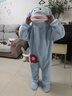 杰班漾冬季新款寶寶搞怪家居服小丑魚(yú)男女童卡通套裝法蘭絨加厚睡衣睡袍 湖藍色連體褲【兒童款】加絨加厚 均碼 【兒童】16碼 133-144cm 55-68斤 曬單實(shí)拍圖