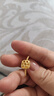 香港沙黃金色拉絲小方糖爆閃素圈戒指女開(kāi)口戒 方糖戒指1個(gè) 曬單實(shí)拍圖