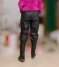 過(guò)也皮褲女加絨加厚新款長(cháng)褲外穿哈倫褲女式寬松高腰PU皮褲子防水軟皮 黑色加絨款 2XL  建議120-135斤 曬單實(shí)拍圖
