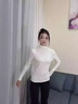 貓人小立領(lǐng)打底衫女內搭可外穿秋冬基礎款簡(jiǎn)約百搭修身長(cháng)袖上衣女 云母白 【零碳暖膚 羊毛發(fā)熱 打底衫長(cháng)袖款】 L 【推薦100-120斤】 曬單實(shí)拍圖