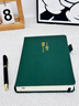 嘉然恒 筆記本本子a5商務(wù)記事本簡(jiǎn)約加厚日記本辦公文具用品皮面綁帶本子工作會(huì )議記錄本子可定制 墨綠 曬單實(shí)拍圖