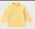 嘟嘟家兒童打底衫加絨保暖冬裝男童長(cháng)袖秋冬女童上衣加厚寶寶衣服童裝潮 黃色 100 曬單實(shí)拍圖