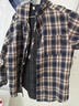 MON-LIST襯衫男秋冬美式復古格子連帽高街休閑百搭情侶外套MLC06藏青XL 曬單實(shí)拍圖