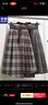 羅蒙（ROMON）大碼毛呢格子半身裙女秋冬a字裙中長(cháng)款不規則高腰加厚長(cháng)裙子傘裙 灰色 M 建議90-120斤 曬單實(shí)拍圖