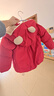 戴維貝拉（DAVE＆BELLA）兒童羽絨服新款防水透濕女童外套女寶寶冬天衣服小童連帽外衣 紅色【現貨】 120 cm 【充絨量102g】 曬單實(shí)拍圖