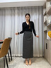 卡詩(shī)茉/羊毛半身裙女2025秋冬新款高腰百搭直筒裙長(cháng)款顯瘦a字裙 高級灰 秋冬款 L 曬單實(shí)拍圖