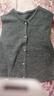 溫柔系單排扣小金扣子氣質(zhì)百搭針織馬甲背心女疊穿內搭坎肩上衣女 灰色 L 【建議105-115斤】 曬單實(shí)拍圖