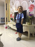 蘿卜唄唄 兒童套裝禮服男童演出服夏季背帶女童幼兒園中小學(xué)生校服主持合唱服裝韓版英倫春夏 男童藍(lán)色（襯衫+短褲+領(lǐng)帶+背帶+襪子） 90cm建議體重20-26斤 曬單實(shí)拍圖
