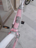 凤凰（PHOENIX）自行车女男成年大人青少年大中小学生普通勤城市复古轻便公路单车 小清新轻便/浅粉色 24英寸  单速 实拍图