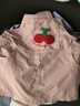 兒童櫻桃套裝夏季新款純棉女童春秋純棉兩件套 粉紅色 90 曬單實(shí)拍圖