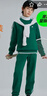 特步童裝兒童運動(dòng)套裝衛衣褲子兩件套中大童男女童加絨保暖校園風(fēng)套裝 朋克綠 【加絨款】 140 cm 曬單實(shí)拍圖