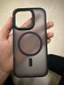 韻寧 Magsafe磁吸無(wú)線(xiàn)充適用蘋(píng)果16ProMax手機殼iPhone15Pro膚感磨砂保護套13pm簡(jiǎn)約12高級感男女外殼 【紳士黑】鉆紋大孔鏡頭框膚感磁吸殼 iPhone16Pro 曬單實(shí)拍圖