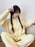 另塵奶黃色臘腸狗睡衣女款半邊絨加厚2025新款秋冬季珊瑚絨保暖家居服 A072 小狗 L 曬單實(shí)拍圖
