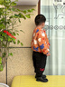 嘟嘟家兒童棉服新中式冬裝男童紅色拜年服棉襖新年冬款女童馬年外套衣服 黃色 100 曬單實(shí)拍圖