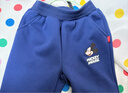 迪士尼（Disney）童裝兒童羊胎絨衛褲男女童保暖長(cháng)褲 經(jīng)典米奇頭-藏青   120    曬單實(shí)拍圖