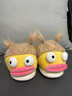 葉余棉拖鞋女冬季外穿居家卡通丑萌保暖毛毛絨防滑搞怪包頭拖鞋男冬款 頭發(fā)需自己扎丨黃色丨包頭搞怪丫頭 35-36 36/37碼(適合) 曬單實(shí)拍圖