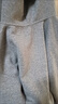 ICH MODE美式衛衣外套女秋冬新款寬松連帽雙拉鏈開(kāi)衫慵懶長(cháng)袖外套淺灰色M 曬單實(shí)拍圖