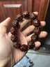 肅音真小葉紫檀手串男招財貔貅手鏈文玩佛珠念珠木質(zhì)檀香木盤(pán)玩手把件 單珠直徑15mm 曬單實(shí)拍圖