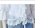 抖芊  披肩外套女夏季配連衣裙雪紡防曬開(kāi)衫薄款女夏季披肩外搭短款上衣中袖罩衫花邊小坎肩外套 白色 繡花小開(kāi)衫(花邊) L 建議105-115 曬單實(shí)拍圖