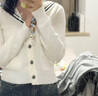 UR2025秋季新款女裝學(xué)院風(fēng)海軍領(lǐng)紐扣口袋針織開(kāi)衫UYY950079 曬單實(shí)拍圖