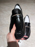 維絲圖西品牌豆豆鞋男潮流時(shí)尚真皮透氣一腳蹬平底舒適日常休閑樂(lè )福鞋男 黑色 38 曬單實(shí)拍圖