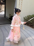 漢服女童冬季加絨加厚2025新款唐裝中國風(fēng)兒童古裝演出服冬裝裙子 2059粉色送流蘇 140 曬單實(shí)拍圖