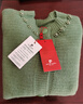 皮爾卡丹（pierre cardin）中式圓領(lǐng)短款針織開(kāi)衫新款春秋媽媽紐扣毛衣時(shí)尚外套洋氣寬松外搭 綠色 2XL 曬單實(shí)拍圖