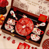 佩爾森碗碟套裝家用釉下彩陶瓷碗盤(pán)餐具整套紅色碗筷結婚新婚禮物餐具套 4人食玫瑰皇后29件套-禮盒裝 曬單實(shí)拍圖