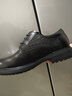 熱風(fēng)男鞋春季新款男士皮鞋商務(wù)通勤正裝鞋子新郎婚鞋德比鞋 01黑色 單層 39 曬單實(shí)拍圖