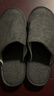 牧琛春秋季家用布藝包頭拖鞋男女家居家情侶室內防滑軟底四季棉麻涼拖 男款大氣黑 40-41 (280mm) 男款 曬單實(shí)拍圖