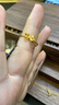 周六福（ZLF）新年禮物  黃金戒指女款5G足金活口女戒甜美蝴蝶結指環(huán)首飾 計價(jià) 21號-2.83g 曬單實(shí)拍圖