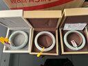 印象眸 A貨翡翠寬邊玉手鐲女款飄綠玉鐲子內徑約59-60mm 曬單實(shí)拍圖