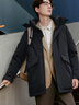 KOLON SPORT可隆羽絨衣防水防風(fēng)透濕男士中量毛領(lǐng)連帽羽絨服 曬單實(shí)拍圖