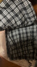 初語(yǔ)格子褲闊腿褲日常居家百搭褲子2025夏季新款松弛感休閑褲 黑白格 M 曬單實(shí)拍圖