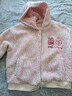 小茵曼女童羊羔毛外套冬新款兒童中大童保暖連帽抓絨衣?lián)u粒絨大衣 杏色 140 曬單實(shí)拍圖