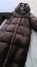 EP雅瑩長(cháng)款鵝絨服女 直筒保暖加厚連帽羽絨服外套 商場(chǎng)同款 咖啡色 S 曬單實(shí)拍圖