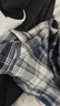 MMOPTOP日系復古長(cháng)袖格子襯衫男士秋冬季潮流寬松休閑襯衣2209黑色XL 曬單實(shí)拍圖