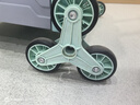 米高兒童輪滑鞋拉桿收納箱可爬樓折疊購物車(chē)多功能戶(hù)外小拉車(chē) 【平拉連蓋】爬梯八輪中號綠45升 曬單實(shí)拍圖