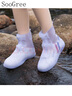 SooGree防雨防水雨鞋套成人加厚大碼防滑耐磨反復用戶(hù)外旅行易收納鞋套 白色 L （適合37-39碼） 曬單實(shí)拍圖