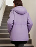 鴨鴨（YAYA）收腰工裝羽絨服女2025冬季新款時(shí)尚休閑保暖韓版顯瘦派克服外套 紫色 M /160 曬單實(shí)拍圖