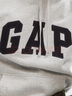 GAP男女裝2025秋季新款字母logo抓絨連帽衛衣寬松上衣美版850834 淺灰色 M 美碼 L亞洲碼180/96A 曬單實(shí)拍圖