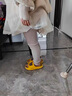 G.duck小黃鴨女童打底褲加絨秋冬款外穿兒童一體絨保暖褲寶寶加厚連褲襪 燕麥色 80 建議75-85cm9-12月 曬單實(shí)拍圖