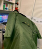 際華 3565軍大衣冬季加絨加厚防風(fēng)保暖綠色老式棉大衣男勞保冷庫防寒服 綠絨內膽【拉鏈可拆款】 曬單實(shí)拍圖