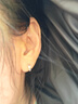 銀奧（yinao）925純銀棱面耳扣女夏季2025年新款潮ins冷淡風(fēng)圓圈耳環(huán)養耳洞耳飾 菱邊小耳扣 曬單實(shí)拍圖