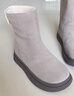 百麗（Belle）復古簡(jiǎn)約雪地靴女冬季新款商場(chǎng)同款厚底加毛保暖短靴E4K2DDZ5 灰色 39 曬單實(shí)拍圖