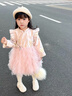 班喜迪女童連衣裙冬裝2026新中式嬰兒公主裙子女寶寶周歲禮服兒童旗袍裙 粉色 110 曬單實(shí)拍圖